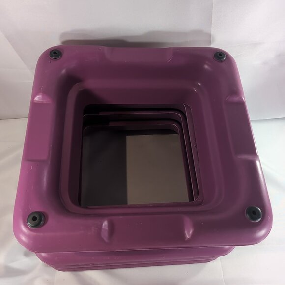 Set Lot of 4 The Step Original Aerobics Platform Purple 16" x 16" Risers Only - Picture 10 of 13